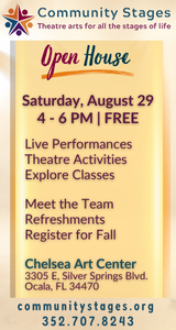 Community Stages Open House on August 29th from 4-6pm!